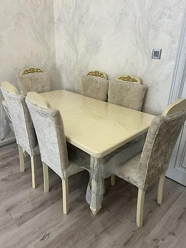 Qonaq otağı üçün, Açılmayan, Dördbucaq masa, 6 stul lalafo.az -da Qonaq otağı üçün, Açılmayan, Dördbucaq masa, 6 stul