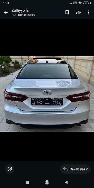 2107 teker: Toyota Camry: 2.5 l | 2021 il Sedan — 2