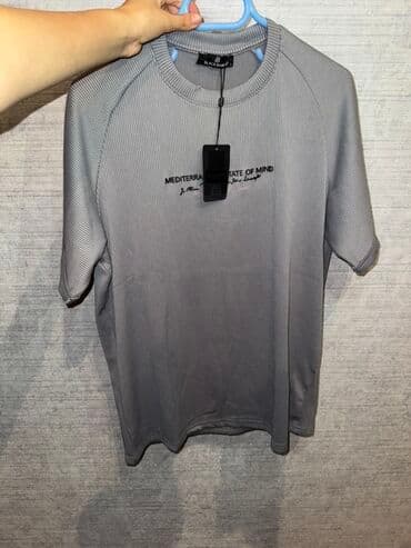 черные мужские водолазки: Qısaqol köynək – BLACK MALE brendi - Rəng: boz (ombrə effekti ilə — 1