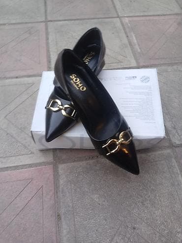 spor ayaqqabı: Qadın ayaqqabısı – SOHO marka - Rəng: qara, parlaq üstlük - Burun — 1