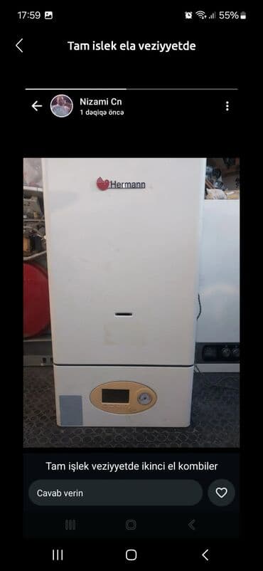 электродвигатель 500 квт: İşlənmiş Kombi Herman 24 kVt, Ödənişli quraşdırma, Zəmanətli, Kredit yoxdur — 1