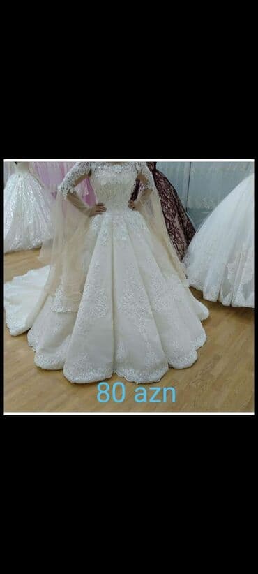 свадебные платья в баку на прокат: Gəlinik prakata verilir cəmi 💁🏻‍♀️80 azn arxası şilefdi isdeyn ay gun — 1