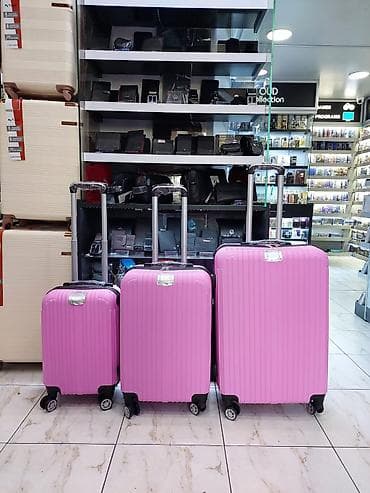 3-lü sərnişin çamadan dəsti – çəhrayı Xüsusiyyətlər: - Ölçülər: kiçik