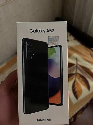 samsun s21: Samsung Galaxy A52, 128 GB, rəng - Qara, Sənədlərlə — 1