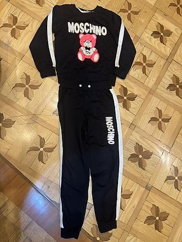 Uşaq üçün iki hissəli idman dəsti – Moschino - Rəng: qara, ağ zolaqlı — 1