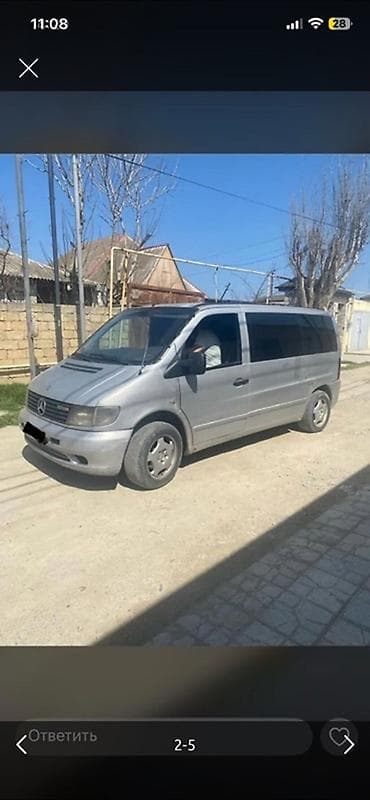 dizel qazel satilir: Mercedes-Benz Vito (TDI CDI) mikroavtobus - Gümüş rəng, şüşələr — 2