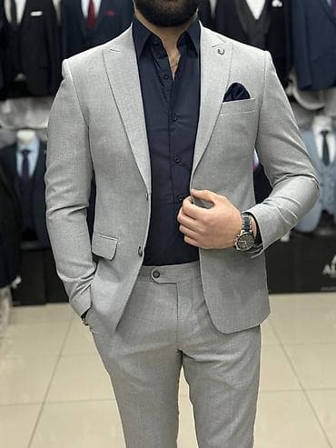 kisi kostyum modelleri: Kostyum, Demisezon, rəng - Boz — 7