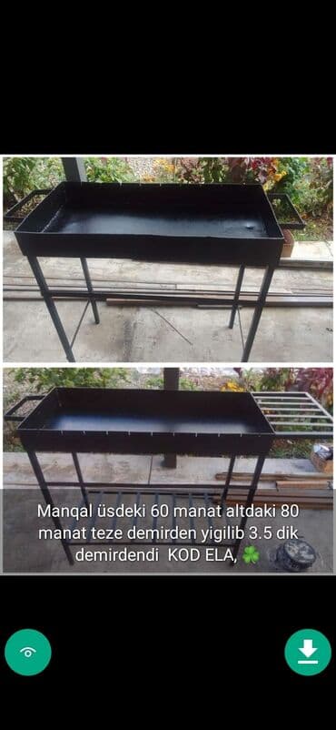 ikinci el şfaner: Manqallar şekilde qiymət məlumat qeyd olunub unvan Gence ikinci el — 1