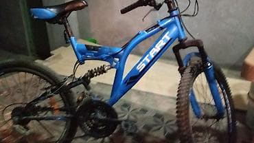 Elektrik velosipedlər: START brendli dağ velosipedi - Rəng: mavi, qara detallar - Tam asqı — 1