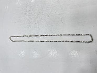 bijuteri: Gümüş rəngli zəncir boyunbağı - Material: metal ərintisi, parlaq — 1