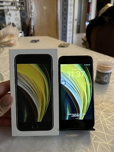 iphone gence: IPhone SE 2020, 128 GB, Qara, Barmaq izi — 2