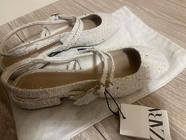 bot ayaqqabi: Baletkalar, Zara, Ölçü: 39, rəng - Bej, Yeni — 2