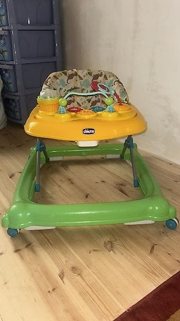 Chicco uşaq gəzdirəni - Rəng: yaşıl baza, sarı panel, naxışlı — 2