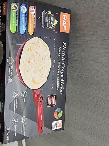 popkorn aparati: RAF Electric Crepe Maker (R-5209) – elektrikli blinçik/kreplər üçün — 1