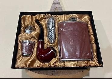 Hədiyyəlik kişilər üçün viski və siqaret aksesuar dəsti Tərkib: - 1