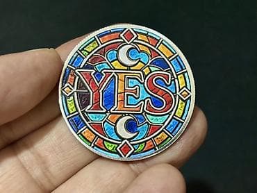 gips fiqurlar: Məhsul: İkiüzlü “YES/NO” qərar sikkəsi – vitraj üslubunda Təsvir: - — 5