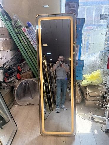 xalça ucuz: Güzgü Döşəmə üstü, Düzbucaqlı, Makiyaj üçün, Arxa işıqlı — 2