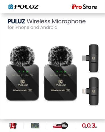 Sintezatorlar: ❗️PULUZ Wireless Lavalier Microphone for iPhone and Android❗️ — 2