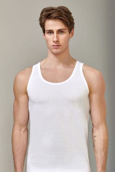 kapsonlu koynekler: Mayka, rəng - Ağ — 2