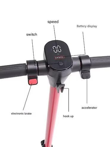 Скутер Elektrik Skuter – LED işıqlı, portativ şəhər nəqliyyatı — 8