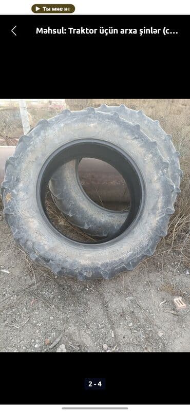 Аксессуары и тюнинг: Yalnız çatdırılma Məhsul: Traktor üçün arxa şinlər (cüt) - Növ: Kənd — 2