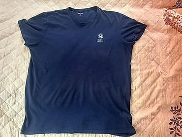 Kişi köynəkləri – 4 ədəd dəst - Lacivərt t-shirt: Crew-neck, qısaqol