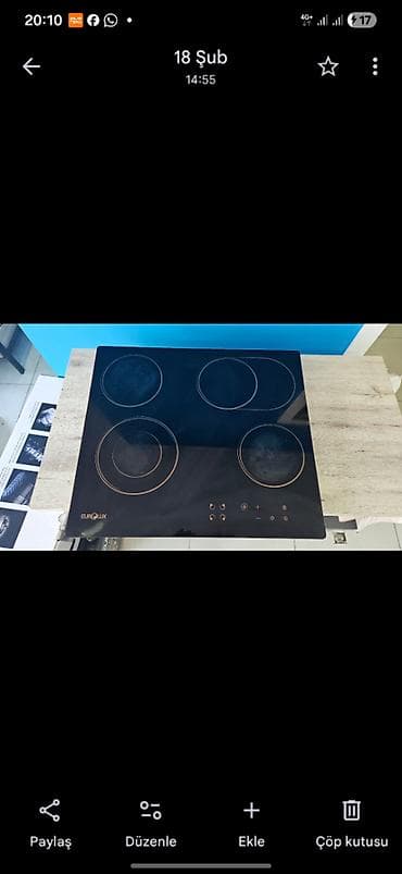 Elektrik sobası Quraşdırılan, 4 gözlü, İşlənmiş