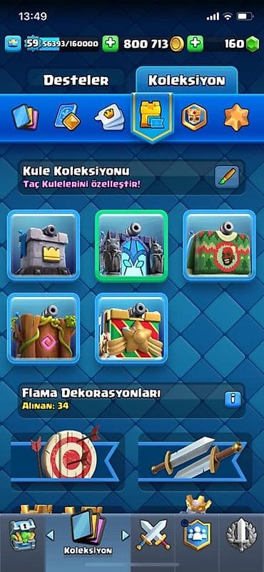 pul kolleksiyası: Clash Royale hesabı – yüksək səviyyəli kolleksiya - Kral səviyyəsi — 7
