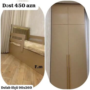 kohnə şkaf: Təknəfərlik çarpayı, Dolab, Yeni — 1