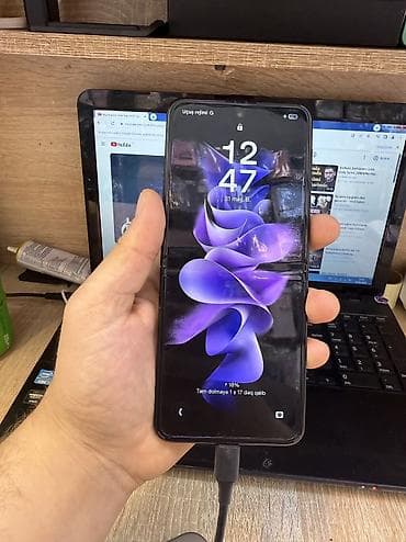 apple iphone 7 plus: Samsung Galaxy Z Flip 3 5G, 256 GB, rəng - Qara, Zəmanət, Düyməli, Barmaq izi — 1