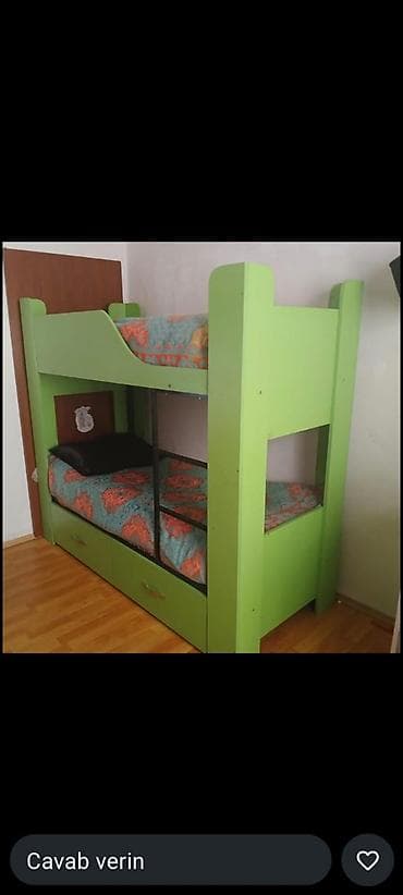 bağ mebel: Oğlan və qız üçün, Çarpayı, Matras ilə, Siyirməli, Taxta — 1