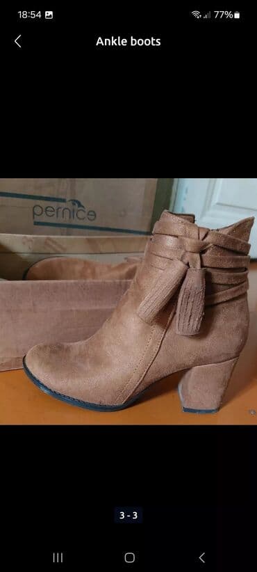 Pernice qadın qısa çəkmələri - Model: ankle boots - Rəng