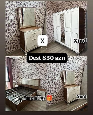 taxta komod: Mebel Dəstləri və Stol-Stul Komplektləri 1) Yataq otağı dəsti – 850 — 2