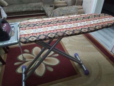 lovhe satilir: Ütü masası - Geniş və sabit ütüləmə səthi: dekorativ naxışlı, yumşaq — 5