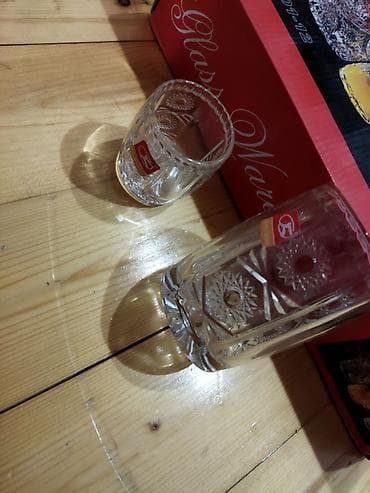 Qədəhlər, rəng - Ağ, Xrustal, 12 ədədli dəst, Yaponiya — 1