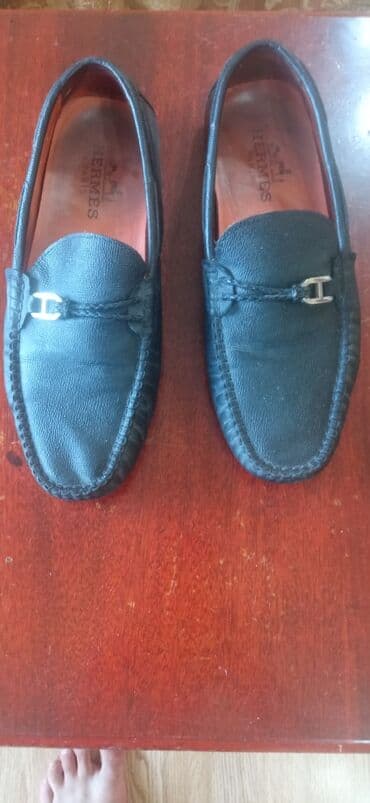 ayaqqabı кожанные: Məhsul: Kişi makasinləri - Brend: HERMÈS (Paris yazısı içlikdə — 2