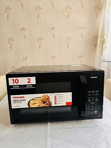 Микроволновка Toshiba, Отдельностоящая, С микроволнами, цвет - Черный