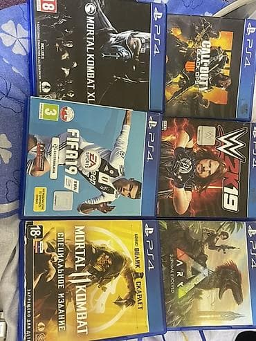PS4 oyun diskləri dəsti Mortalin kombat xl içinde minecraft var fifa — 1