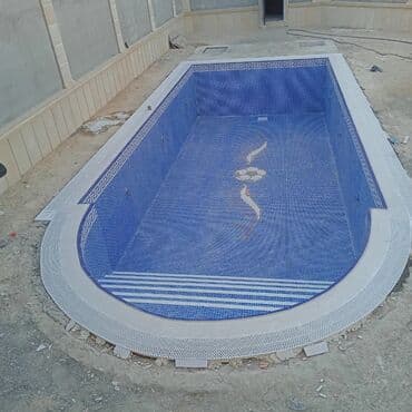 işlənmiş qaplar: Xüsusi hovuz üçün mozaika üzləmə və bitirmə xidməti Təsvir: - Beton — 15