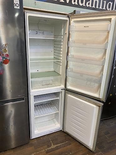 mini xolodelnik: 2 qapılı Hisense Soyuducu Satılır, rəng - Gümüşü — 2