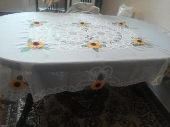 брендовое постельное белье оптом: Новый цвет - Белый Скатерть, Самовывоз — 3