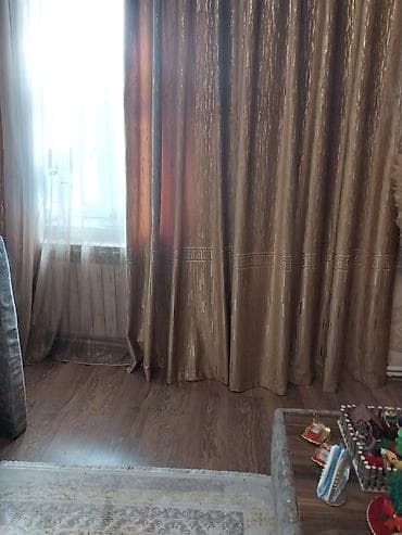 Шторы и жалюзи: Qızılı-qəhvəyi qapalı pərdə dəstieni - Material: sıx və yüngül — 1