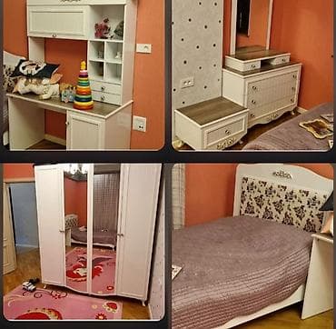 xususi uşaq texnikası: Qız üçün, İşlənmiş, Təknəfərlik çarpayı, Yazı masası, Dolab — 1