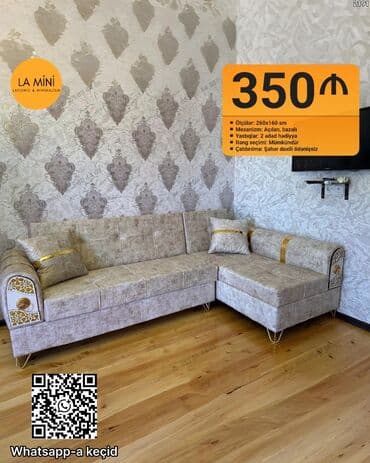 ofis oturacaqları: Künc divan, Açılan, Bazalı, Parça, Şəhərdaxili pulsuz çatdırılma — 1