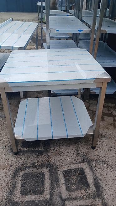 divar rəf: Paslanmayan poladdan iş masası - Material: AISI tipli paslanmayan — 6