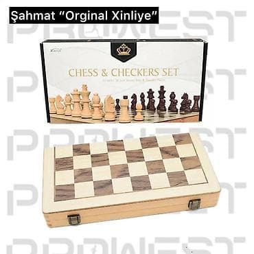 📌 Görsəldəki məhsul — “Xinliye CHESS & CHECKERS SET” adlı şahmat