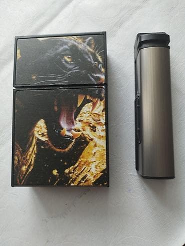 hamam xalat: Siqaret qutusu üçün dəst – bədii panter çaplı sərt futlyar və — 3