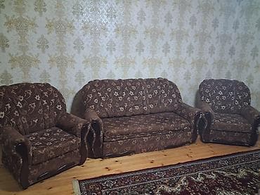 İşlənmiş, Klassik divan, 2 kreslo, Bazalı, Açılan