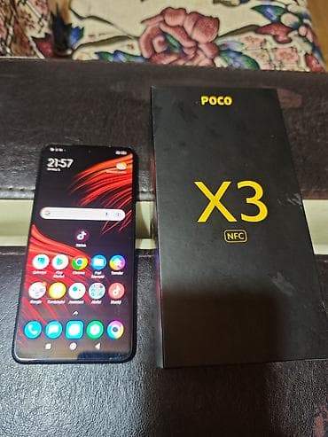 авто монитор: Poco X3 NFC, 128 ГБ, цвет - Синий, Отпечаток пальца — 2