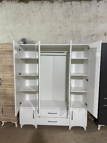 islemis dolablar: 4 qapılı geyim dolabı - Ölçü: 1.60 × 47 × 2 m - Material: laminat - — 7